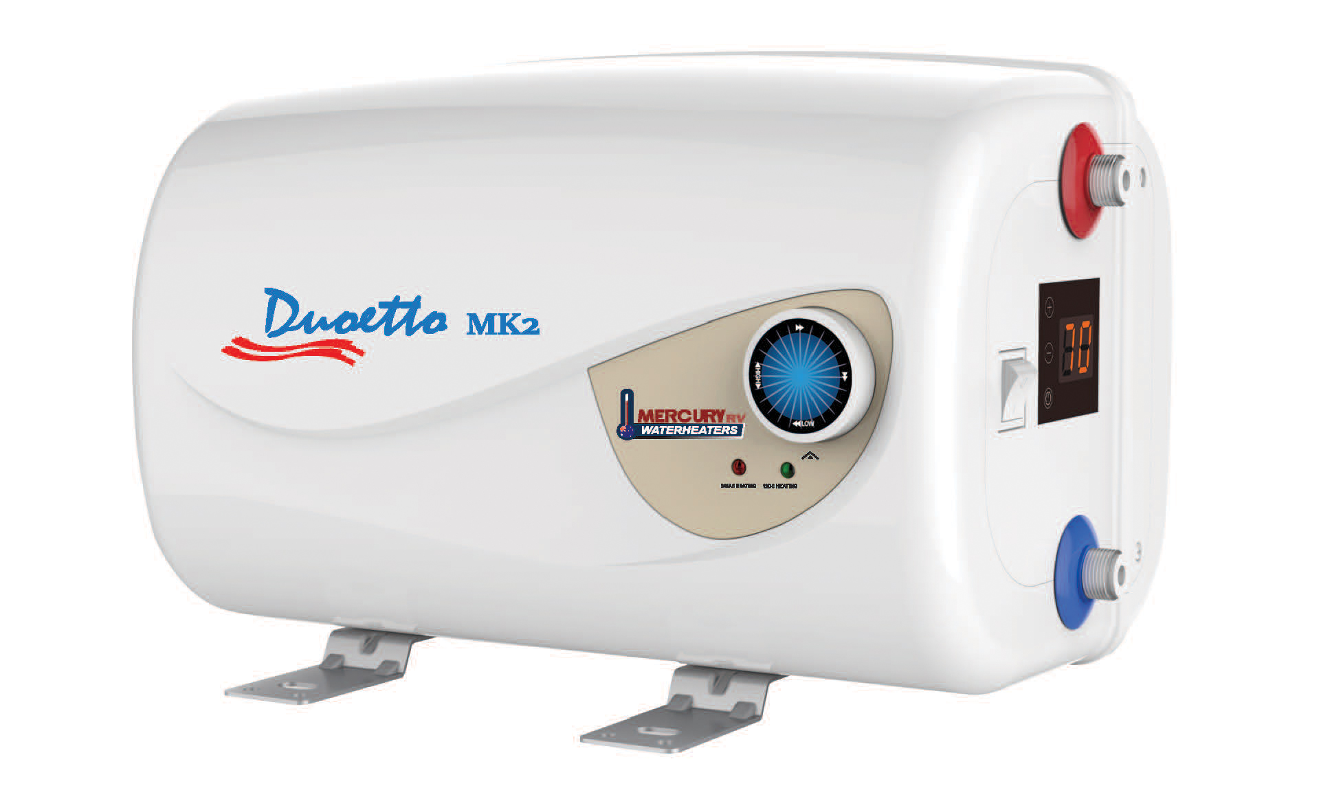 Duoetto mk2 digital dual voltage (12v/240v) electric 10l storage water heater