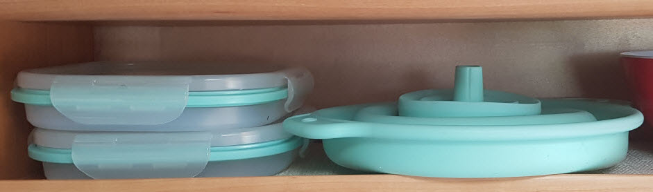 Multifunctional, collapsible silicone bowl