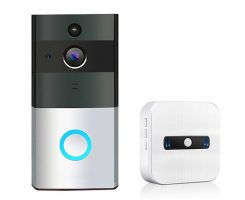 Wi-fi video doorbell intercom with internal chime  and cctv – security camera – home security systems